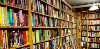 Bookstore bookshelf