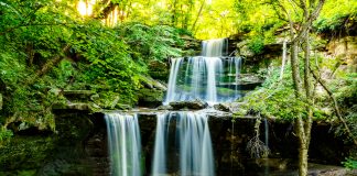 Photo by Rick Pepper - Triple Falls above the Blue Earth River