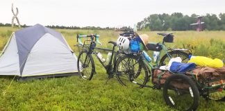 Photo by Kyle Zeiszler - Project Bike 2018 - Never camped in a sculpture park before. Mark that off the bucket list!