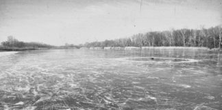 Ice on pond