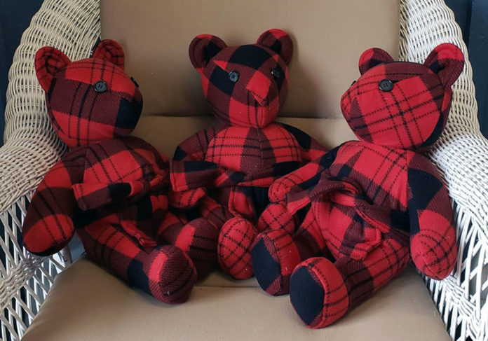 Submitted Photo - Flannel Memory Bears made from a father's favorite bathrobe.