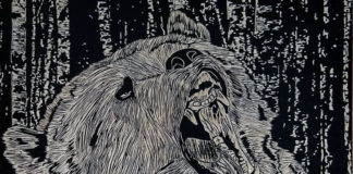 Photo by Cliff Coy - Bear woodcut