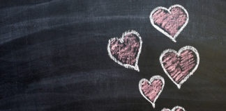 Chalkboard hearts